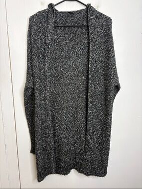 Torrid Sweater WOmens 1X Chunky Knit Open Cardigan Longline Hooded Comfy Office
